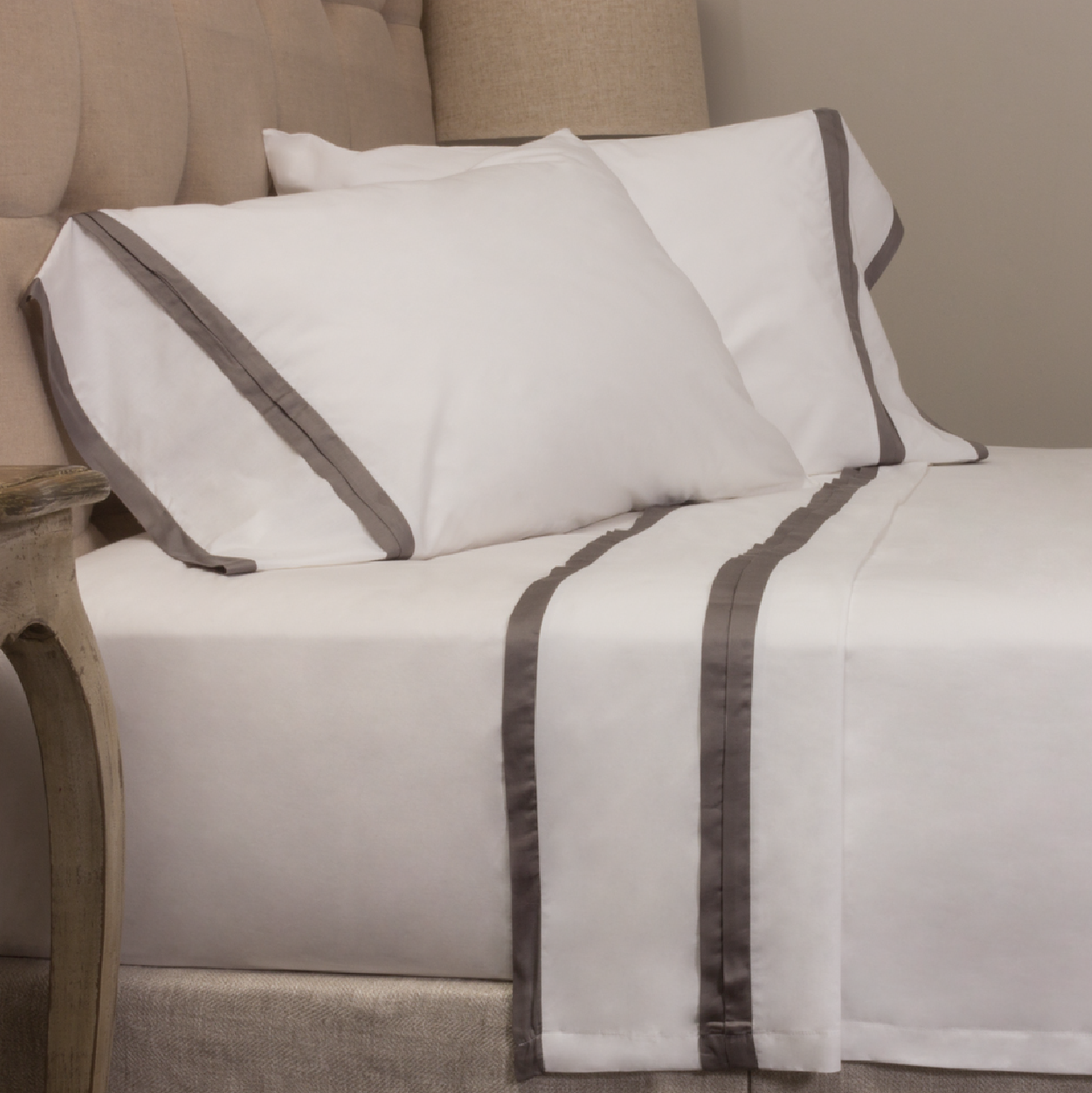 Debra Sheet Set, Mouse Grey