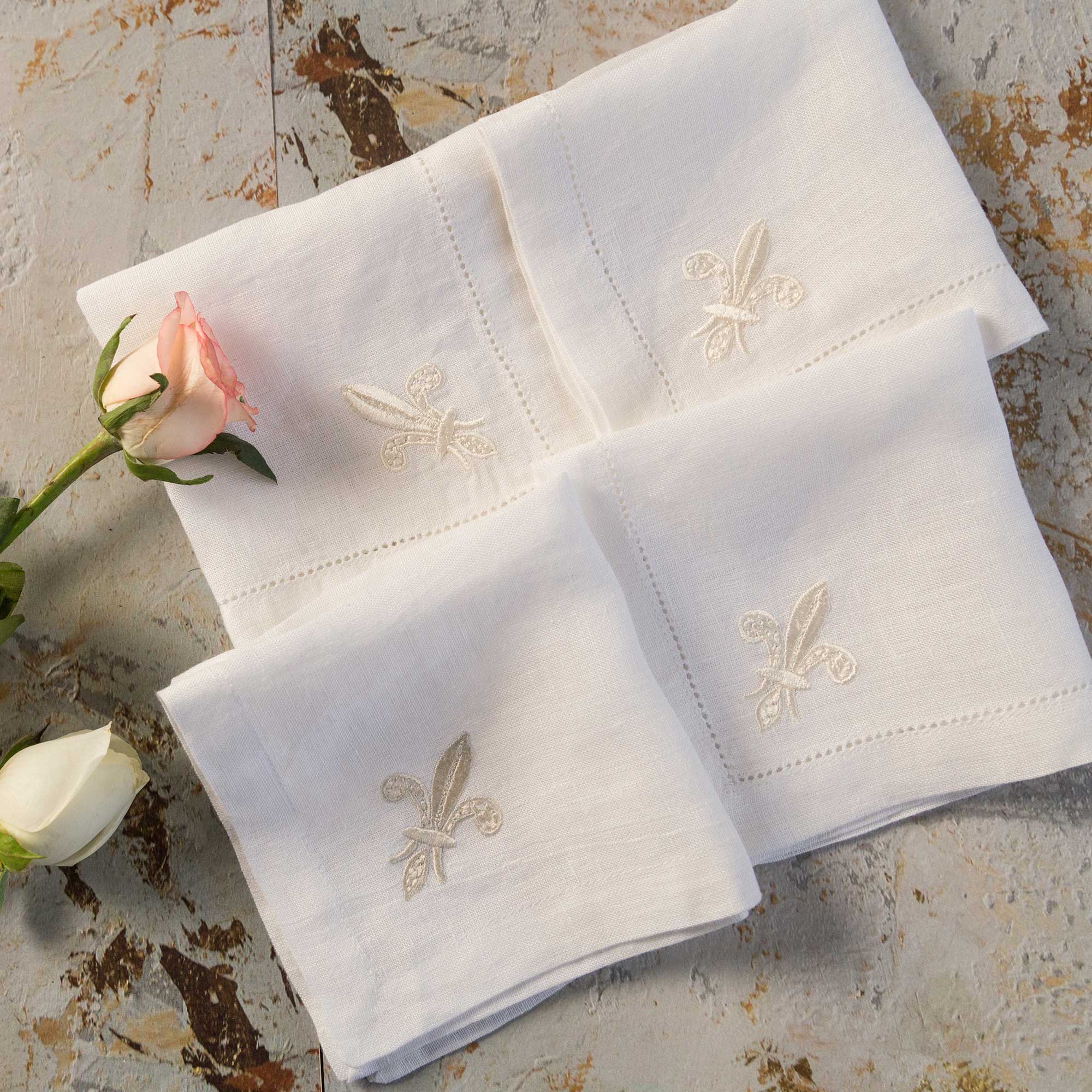 Fleur-de-lis Cocktail Napkin (Set of 6)